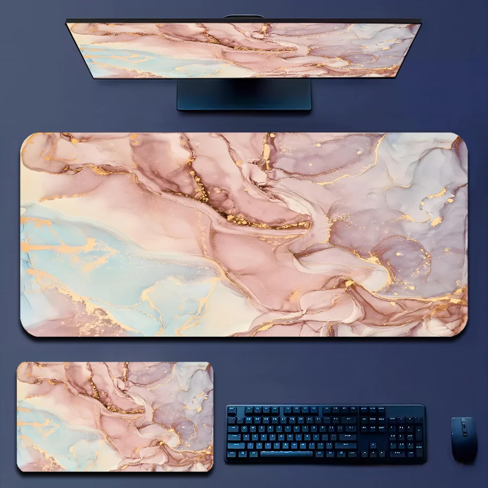 Gaming Accessories Officeworks - Großes modisches Marmor-Mauspad, 900 x 400,