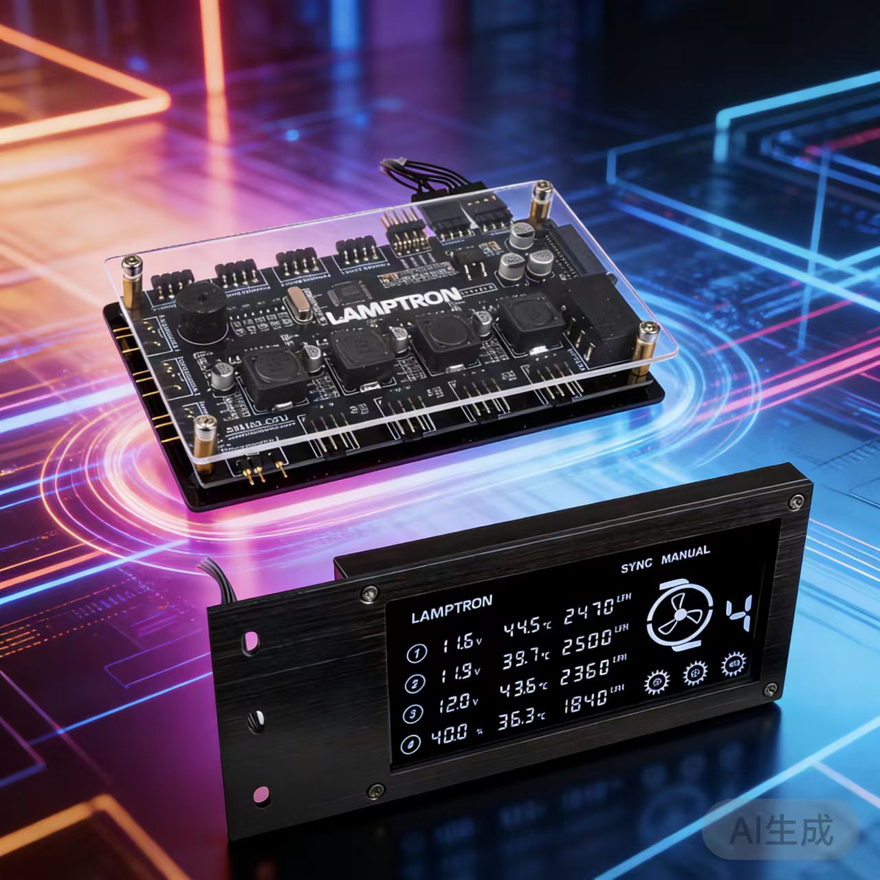 Gaming Hardware And Accessories - LAMPTRON RW460 Wasserkühlungssteuerung Schwarz – PC-Gaming-Hardware