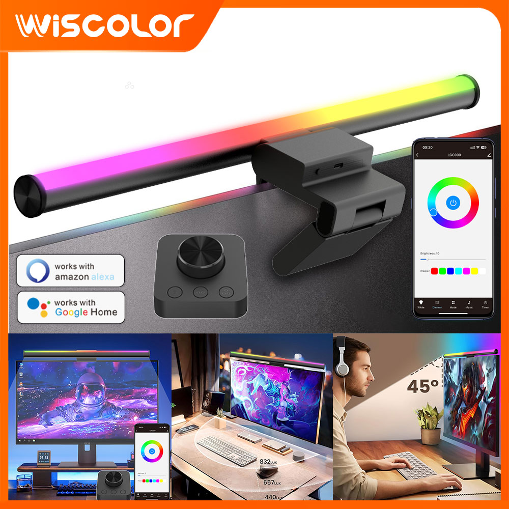 Gaming Accessories App - RGB Smart WLAN-Monitor-Lichtleiste Setup LED-Leuchten APP-Fernbedienung