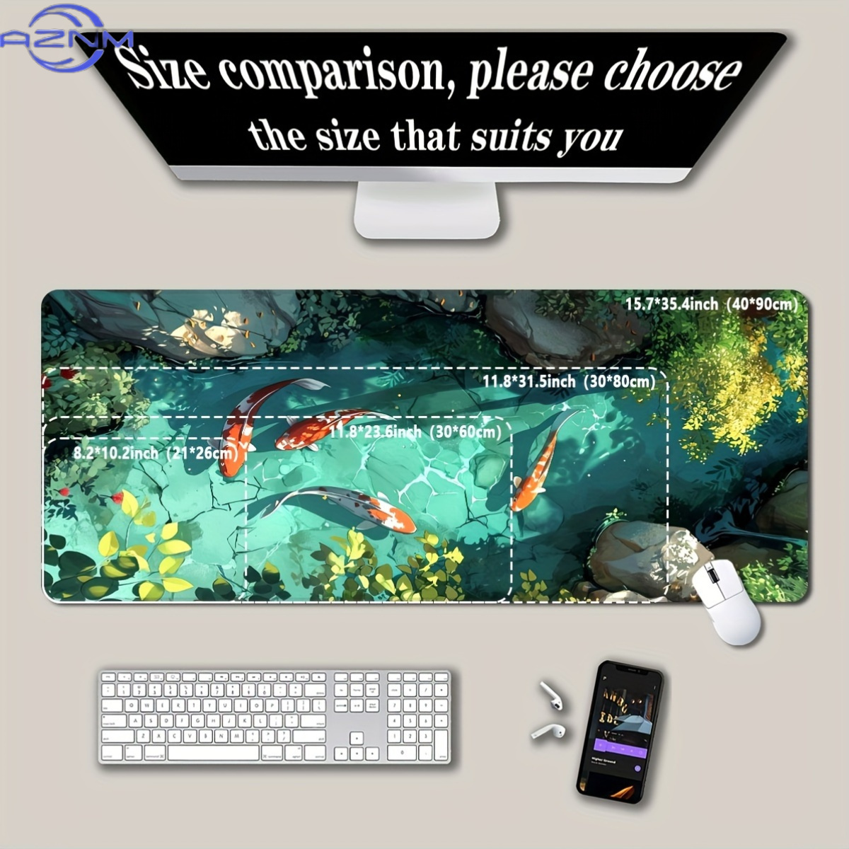 Großes Koi-Fisch Gaming-Mauspa – Gaming Accessories Officeworks Bewertung und Preis