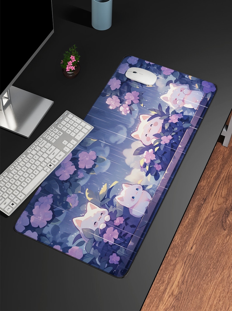Kawaii Cats in the Rain Großes – Gaming Accessories Officeworks Bewertung und Preis