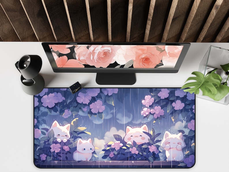 Kawaii Cats in the Rain Großes – Gaming Accessories Officeworks Bewertung und Preis