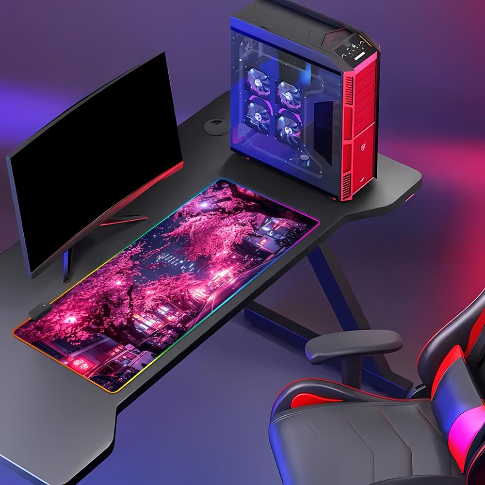RGB-Mauspad, japanische Straße – Gaming Accessories Officeworks Bewertung und Preis