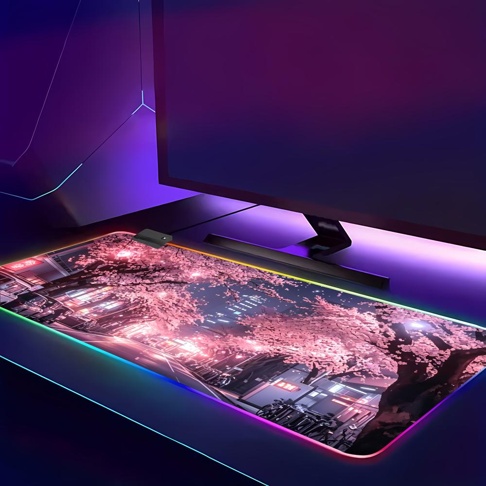 RGB-Mauspad, japanische Straße – Gaming Accessories Officeworks Bewertung und Preis