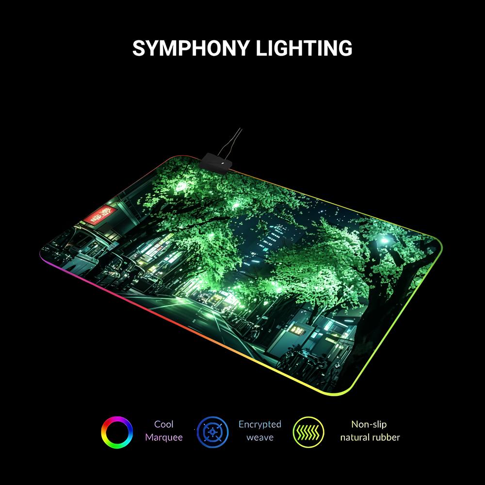 RGB-Mauspad, japanische Straße – Gaming Accessories Officeworks Bewertung und Preis