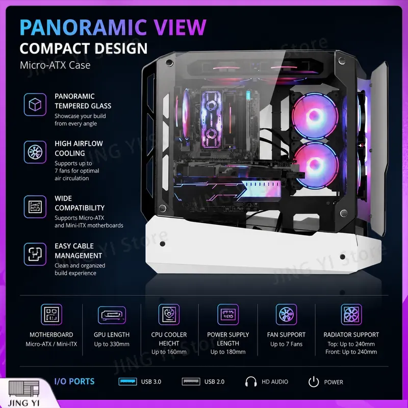 mATX Gaming PC-Gehäuse Desktop – Gaming Hardware And Accessories Bewertung und Preis
