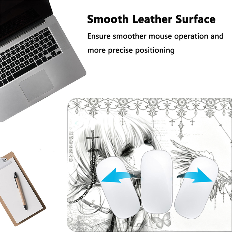 Leder-Mauspad Schwarz Weiß Ani – Gaming Accessories Girls Bewertung und Preis